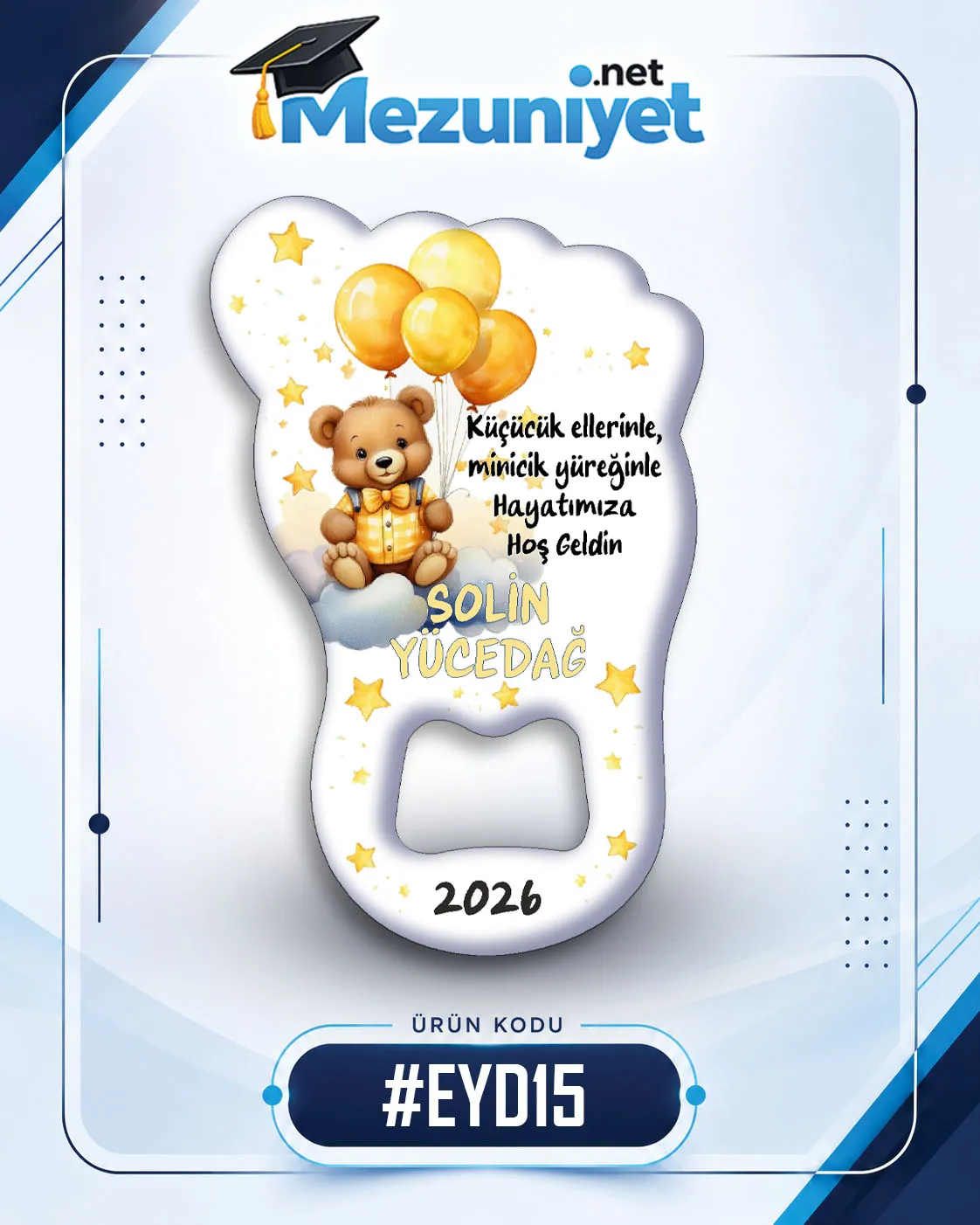 Erkek Yeni Doğan Magnetleri - EYD15 - Mezuniyet.Net
