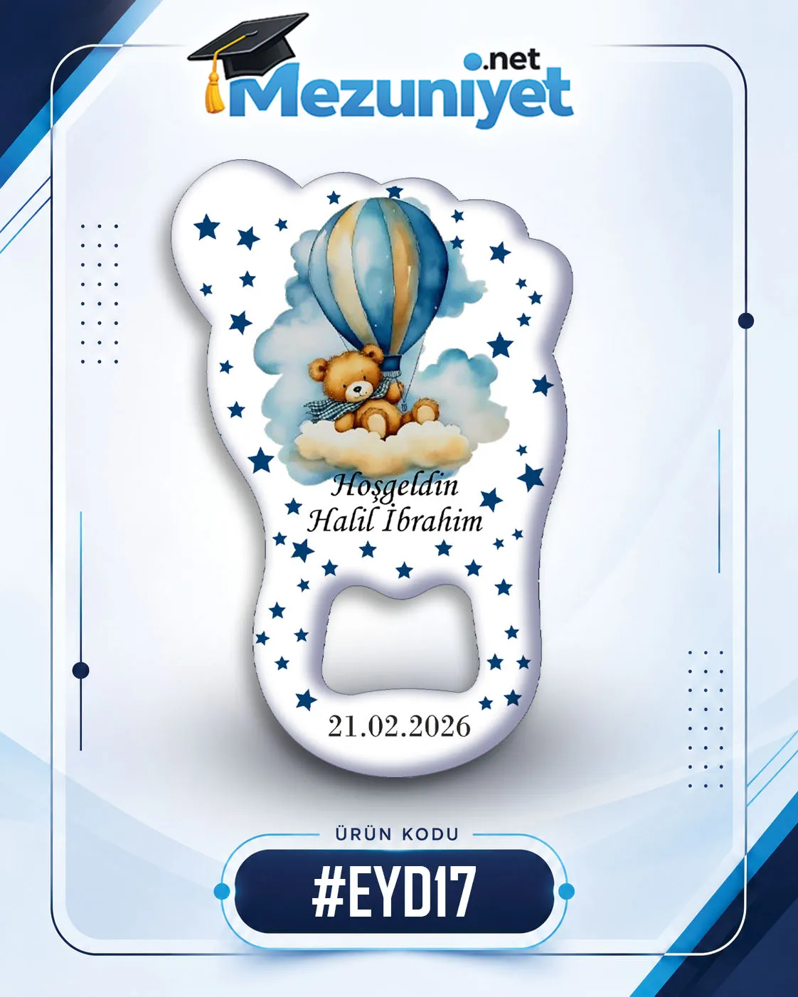 Erkek Yeni Doğan Magnetleri - EYD17 - Mezuniyet.Net
