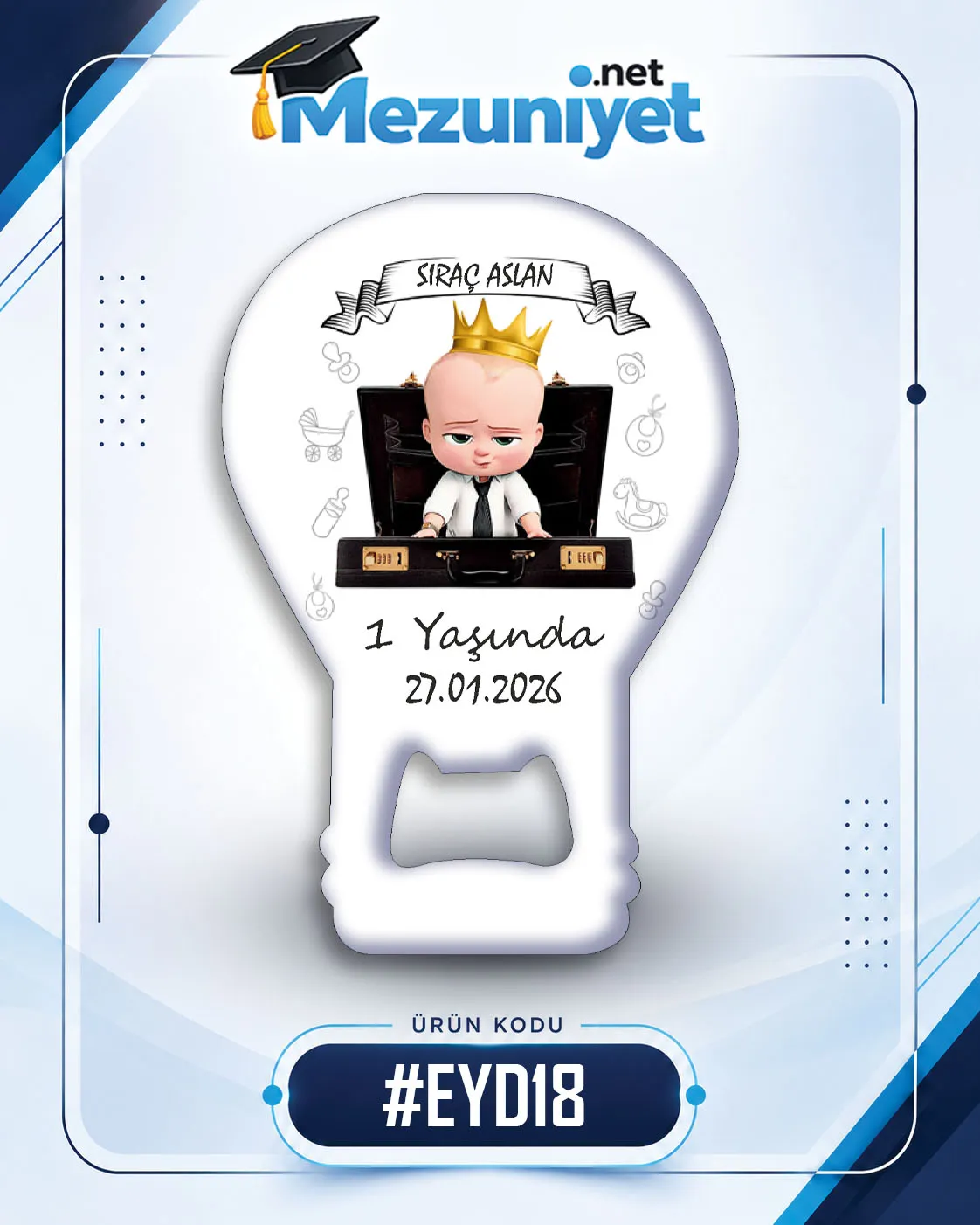 Erkek Yeni Doğan Magnetleri - EYD18 - Mezuniyet.Net