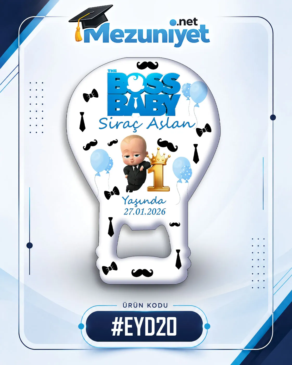Erkek Yeni Doğan Magnetleri - EYD20 - Mezuniyet.Net