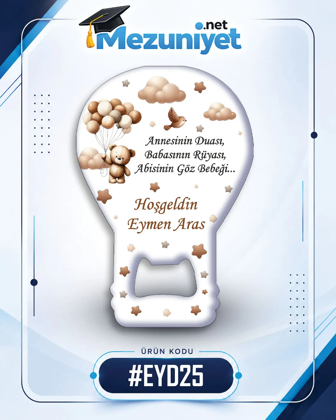 Erkek Yeni Doğan Magnetleri - EYD25 - Mezuniyet.Net