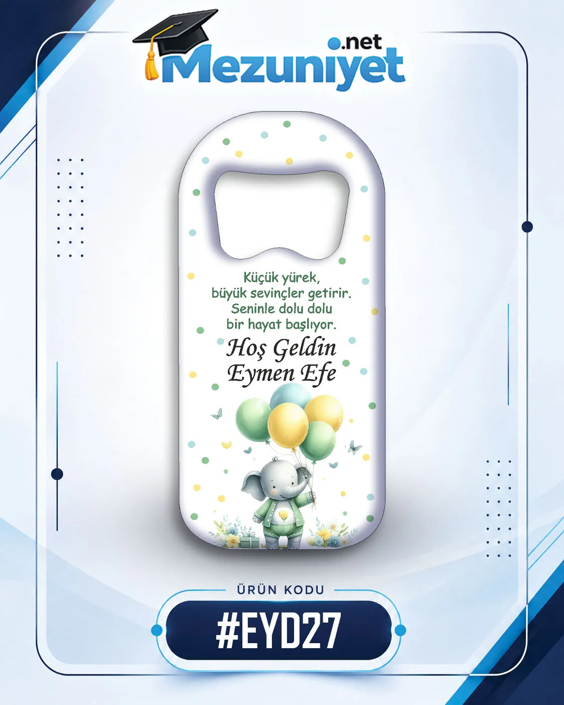 Erkek Yeni Doğan Magnetleri - EYD27 - Mezuniyet.Net