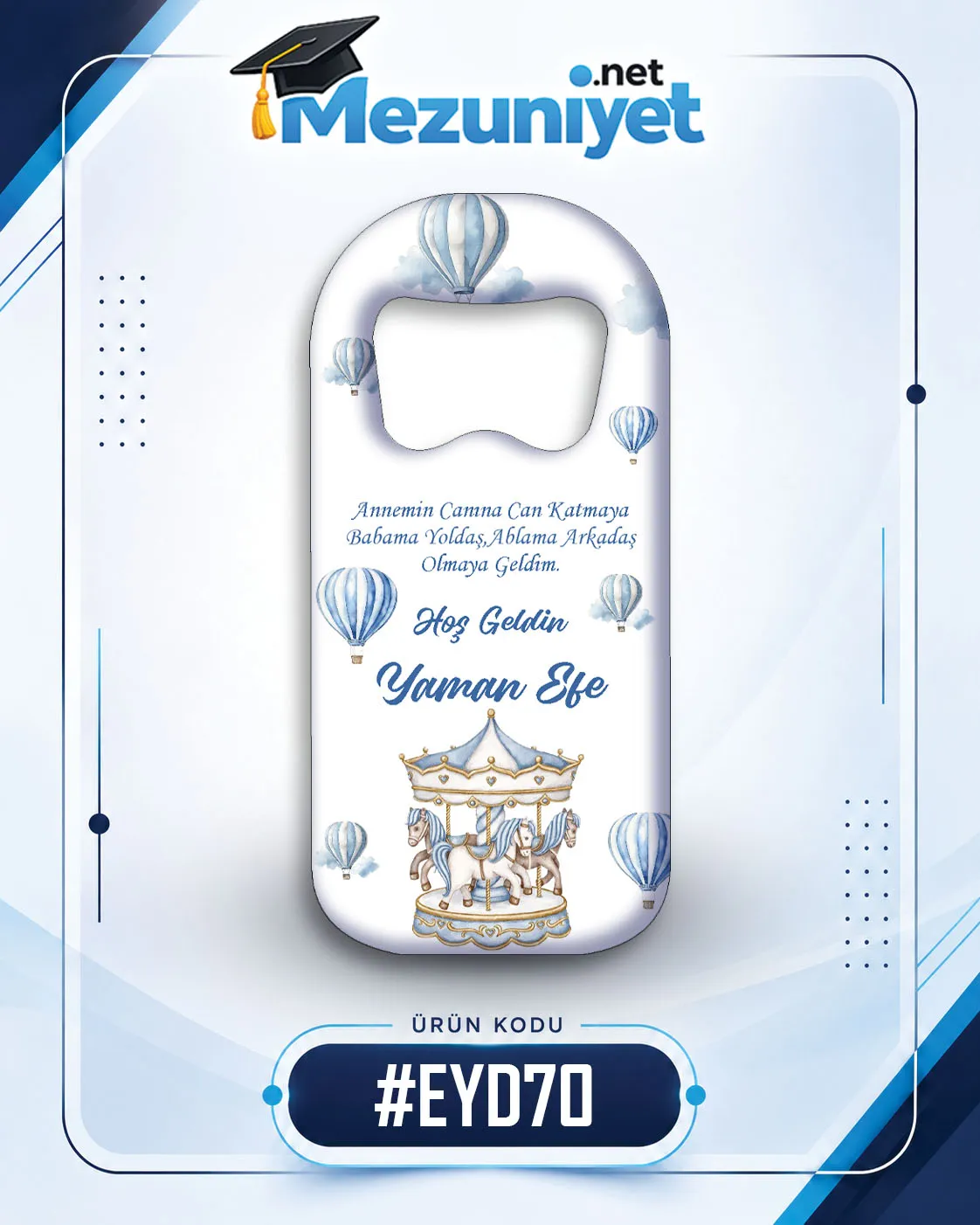 Erkek Yeni Doğan Magnetleri - EYD70 - Mezuniyet.Net