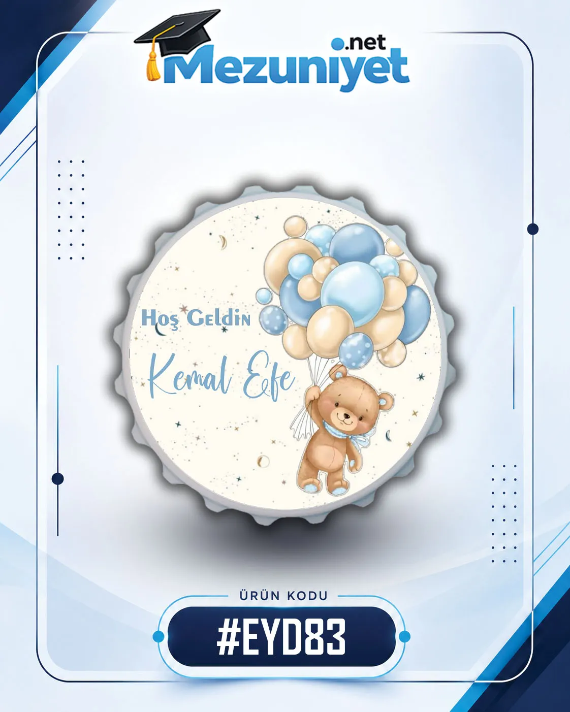 Erkek Yeni Doğan Magnetleri - EYD83 - Mezuniyet.Net