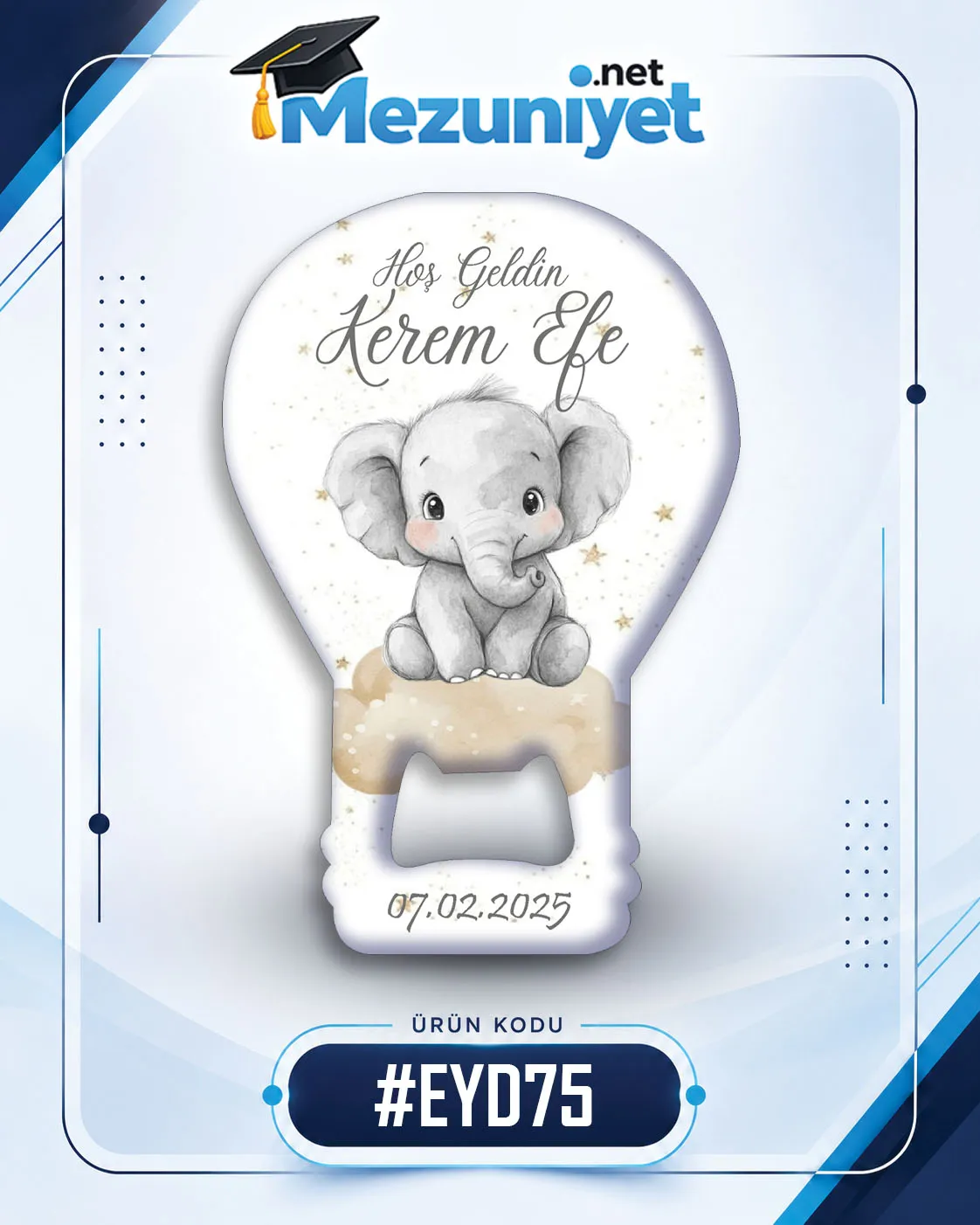 Erkek Yeni Doğan Magnetleri - EYD75 - Mezuniyet.Net