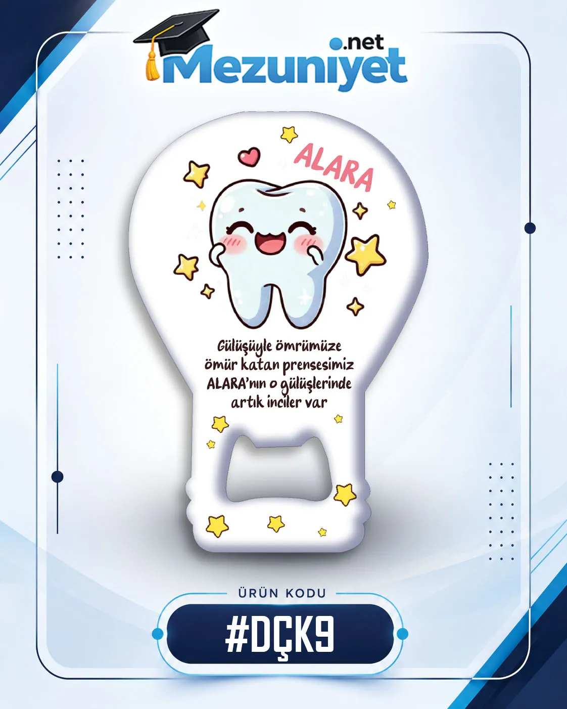 Kız Diş Çıktı Magnetleri - DÇK9 - Mezuniyet.Net