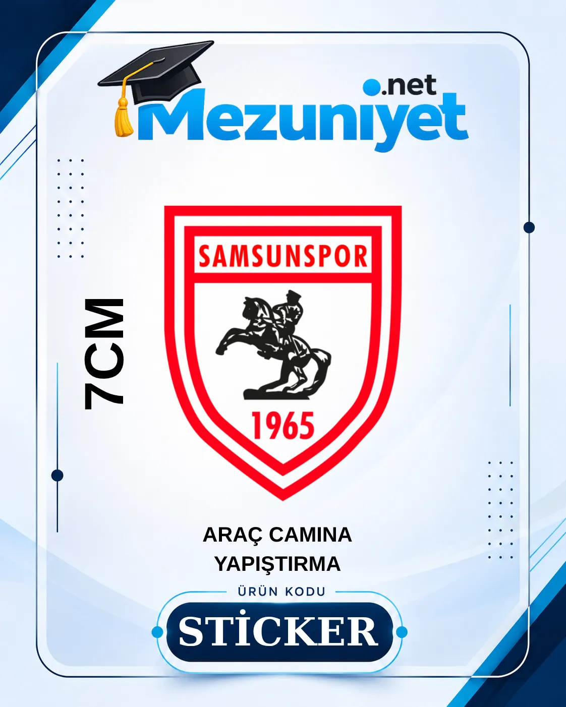 Samsunspor Oto Sticker - 7cm Yapışkanlı - Mezuniyet.Net