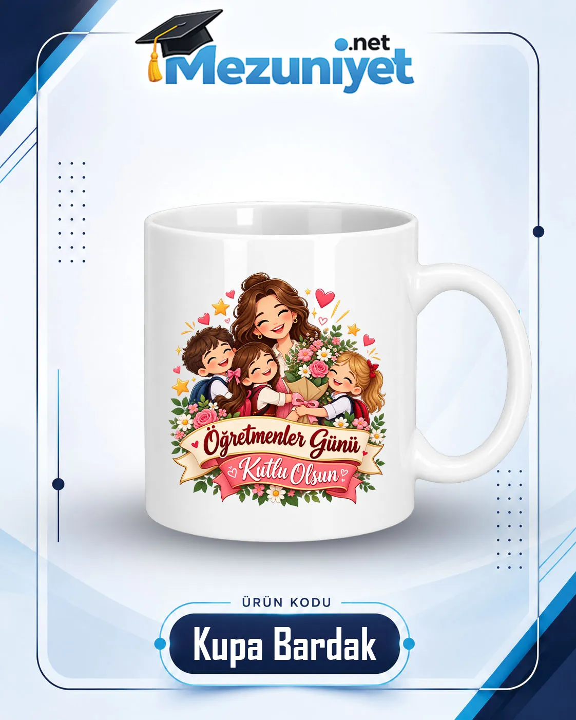 Kupa Bardak - Öğretmenler Günü Baskılı - Mezuniyet.Net