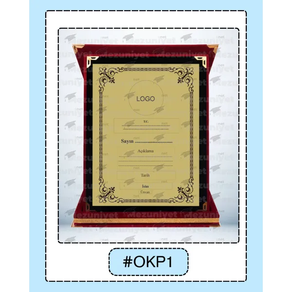 Ahşap Plaket - OKP01 - Mezuniyet.Net