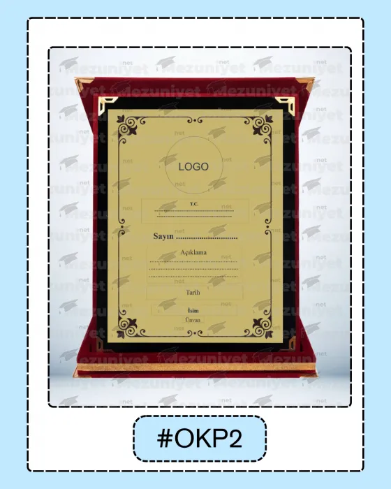 Ahşap Plaket - OKP02 - Mezuniyet.Net