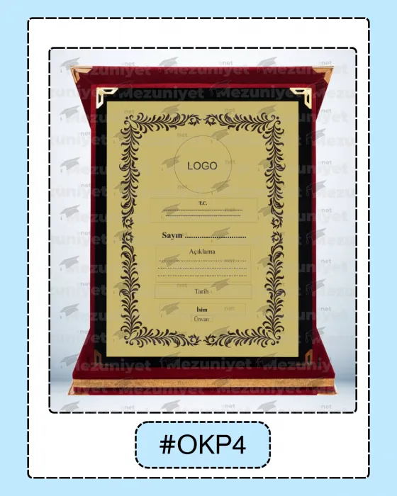 Albüm Plaket - OKP04 - Mezuniyet.Net