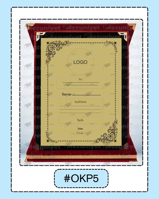 Albüm Plaket - OKP05 - Mezuniyet.Net