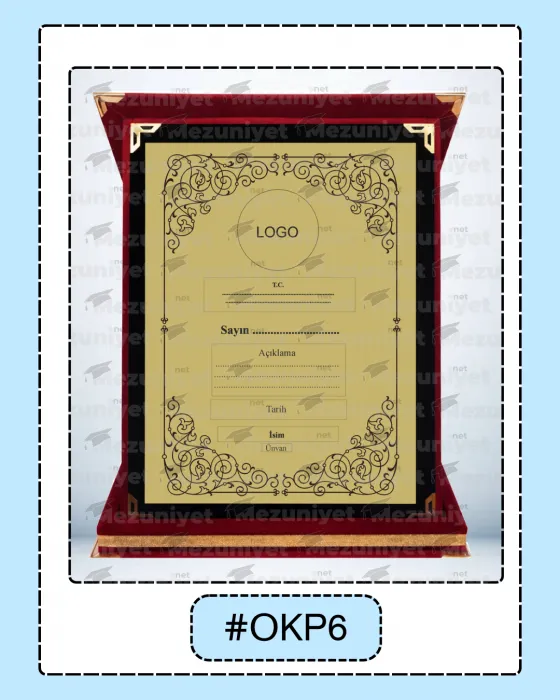 Albüm Plaket - OKP06 - Mezuniyet.Net