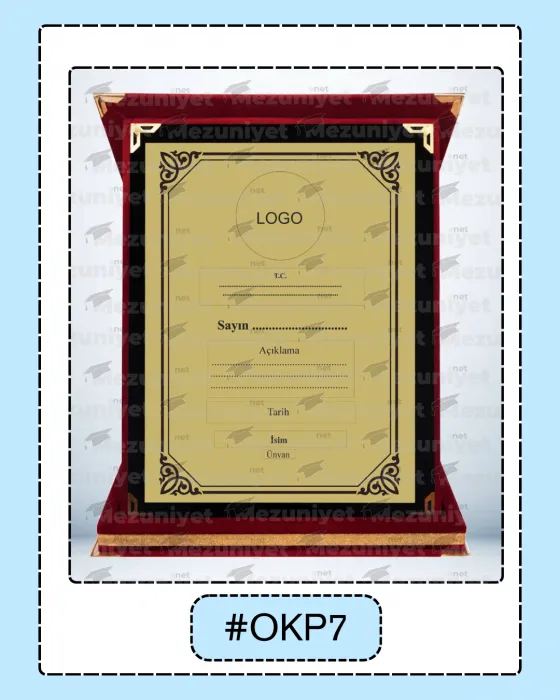 Albüm Plaket - OKP07 - Mezuniyet.Net
