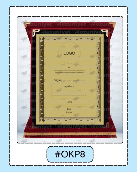 Albüm Plaket - OKP08 - Mezuniyet.Net