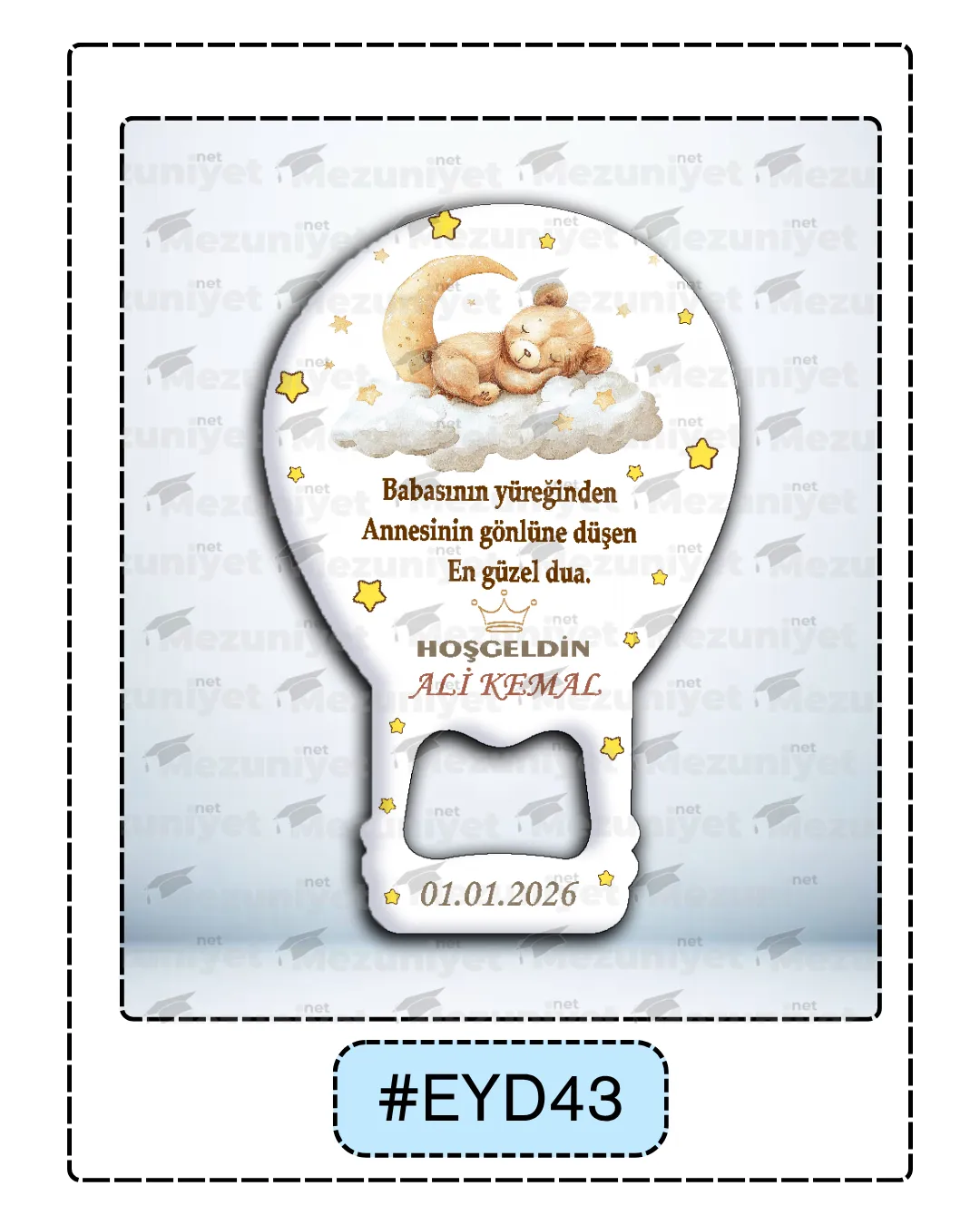 Erkek Yeni Doğan Magnetleri - EYD43 - Mezuniyet.Net