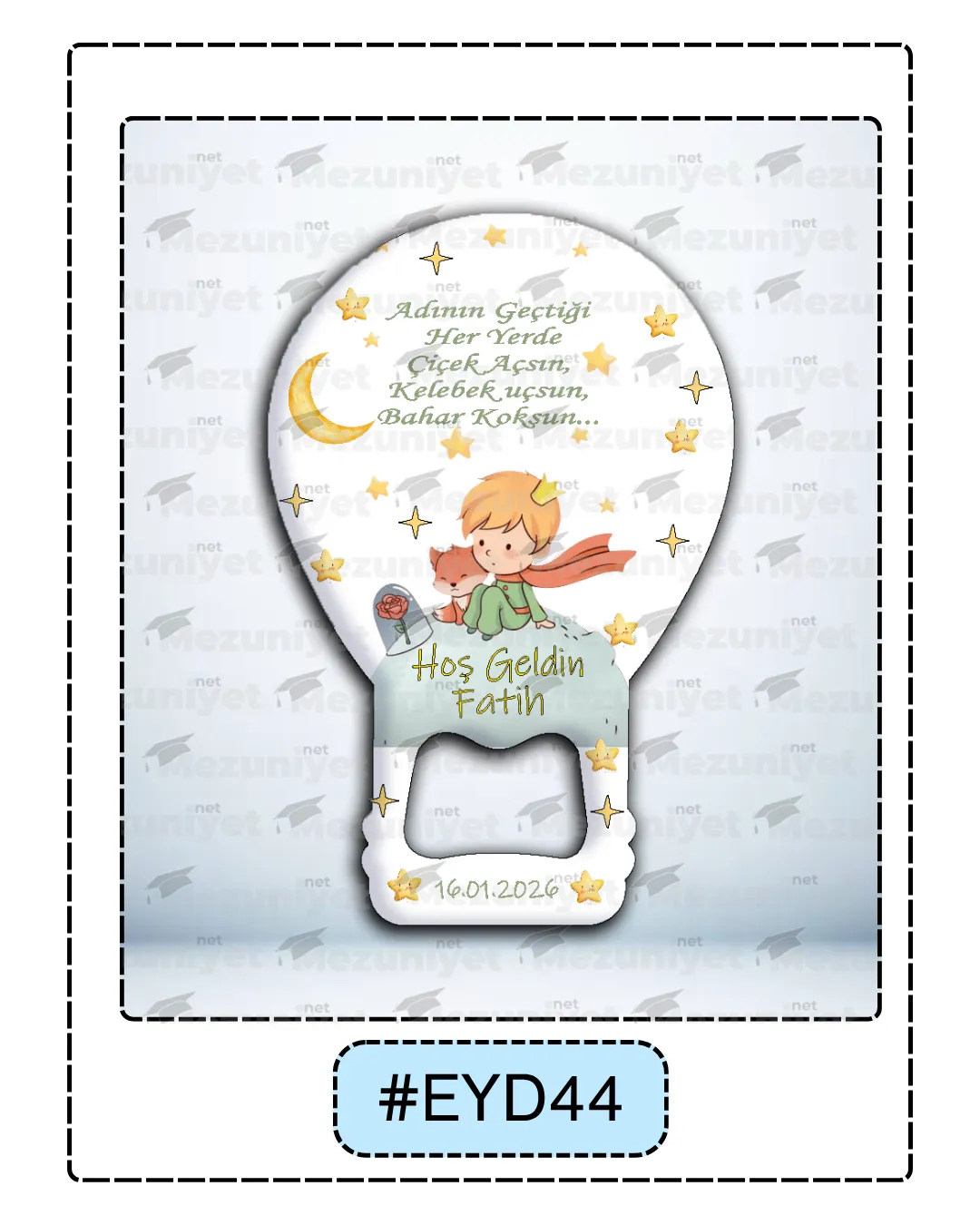 Erkek Yeni Doğan Magnetleri - EYD44 - Mezuniyet.Net