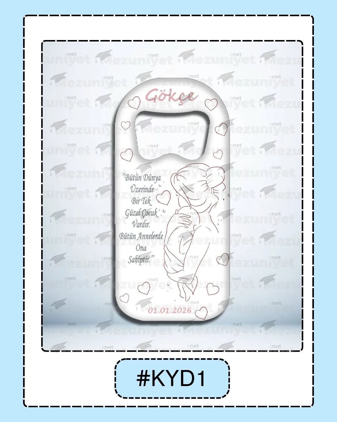 Kız Yeni Doğan Magnet Modeli - KYD01 - Mezuniyet.Net