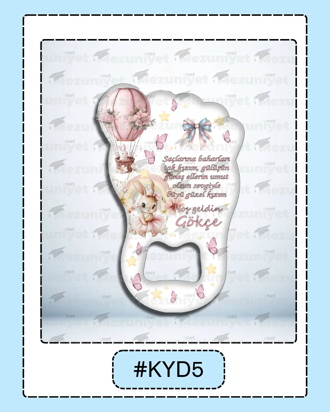 Kız Yeni Doğan Magnet Modeli - KYD05 - Mezuniyet.Net