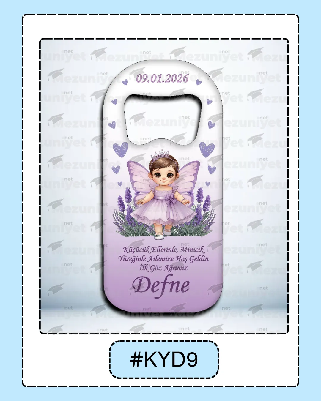 Kız Yeni Doğan Magnet Modeli - KYD09 - Mezuniyet.Net