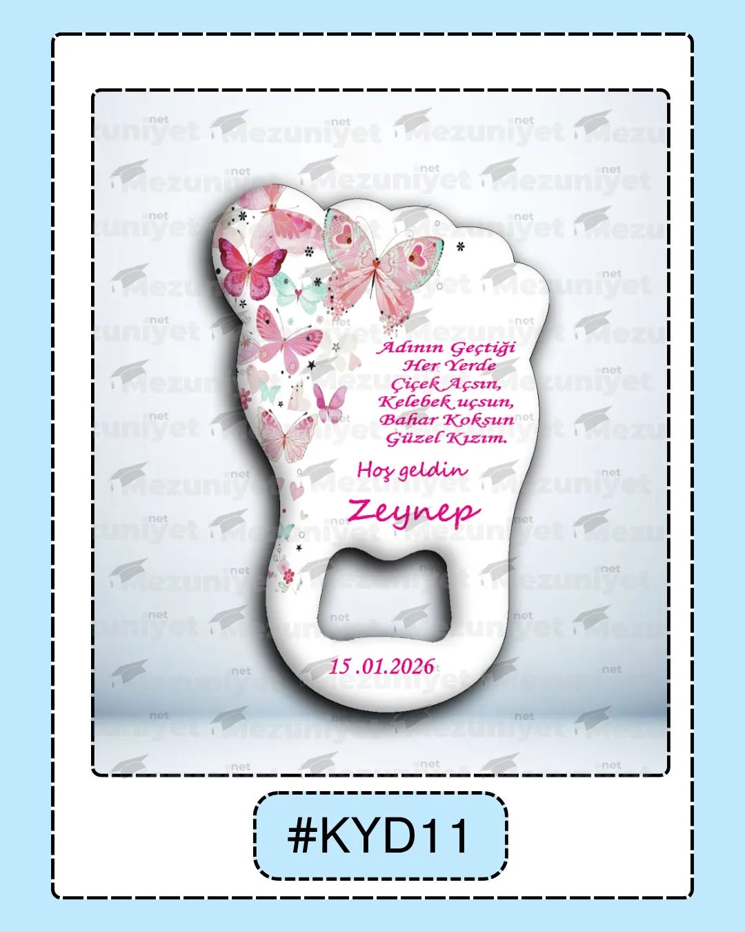 Kız Yeni Doğan Magnet Modeli - KYD11 - Mezuniyet.Net