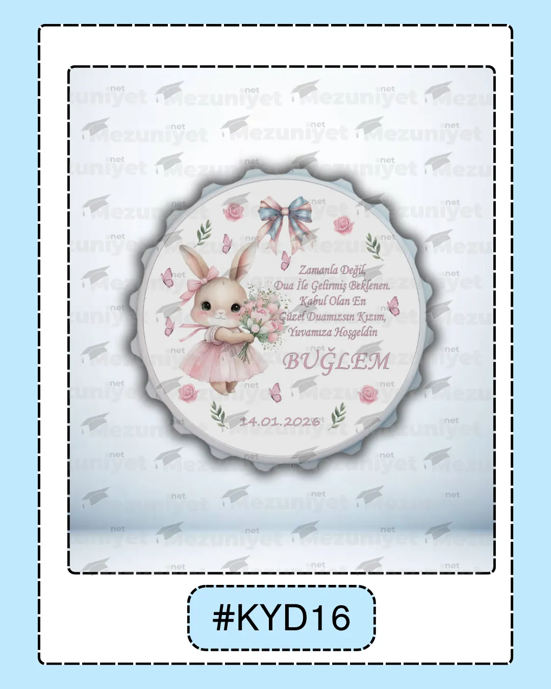 Kız Yeni Doğan Magnet Modeli - KYD16 - Mezuniyet.Net