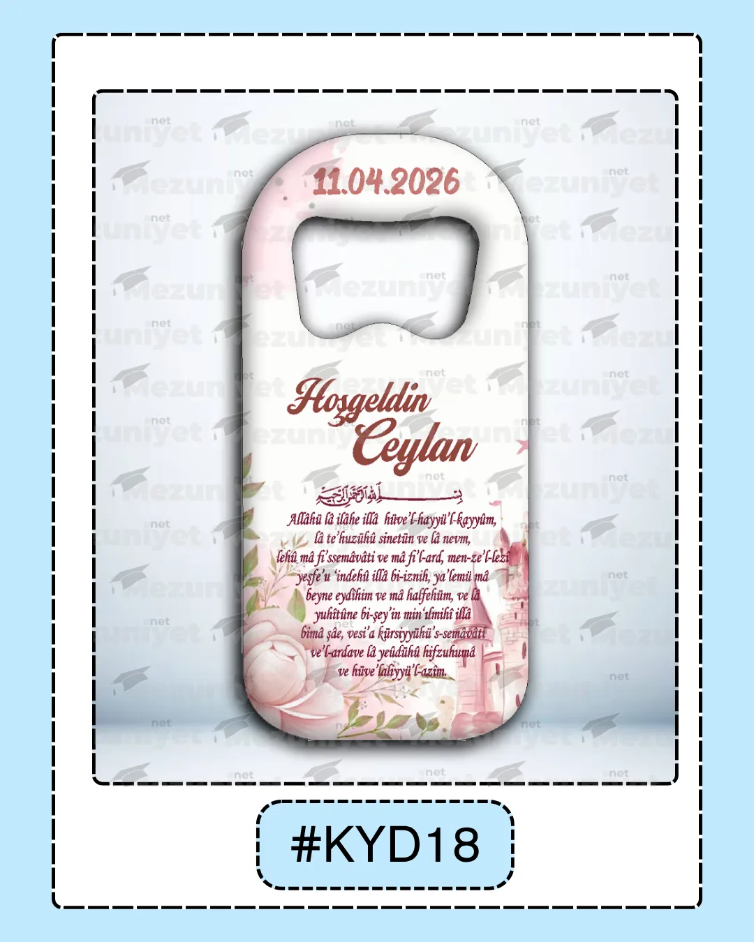 Kız Yeni Doğan Magnet Modeli - KYD18 - Mezuniyet.Net