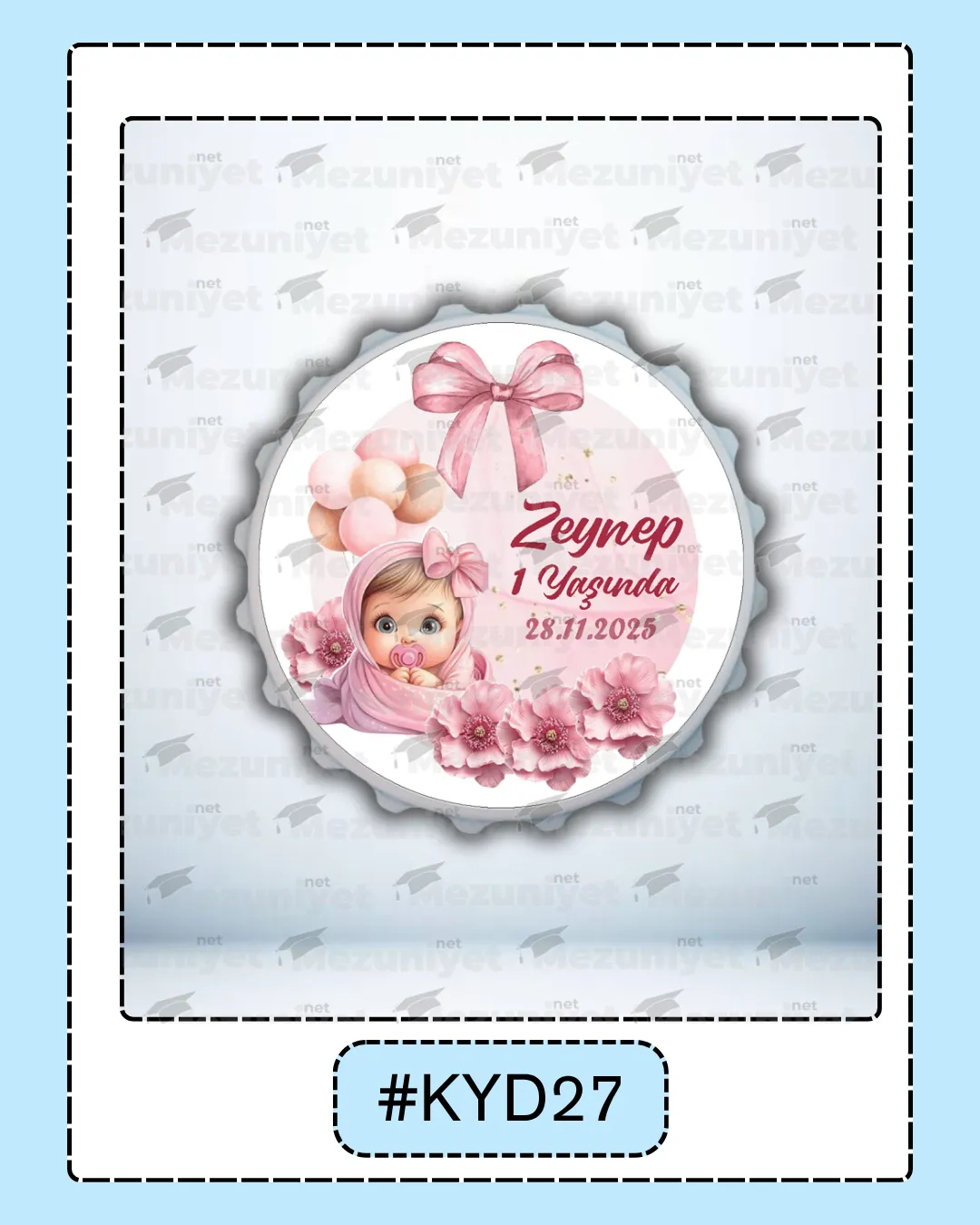 Kız Yeni Doğan Magnet Modeli - KYD27 - Mezuniyet.Net