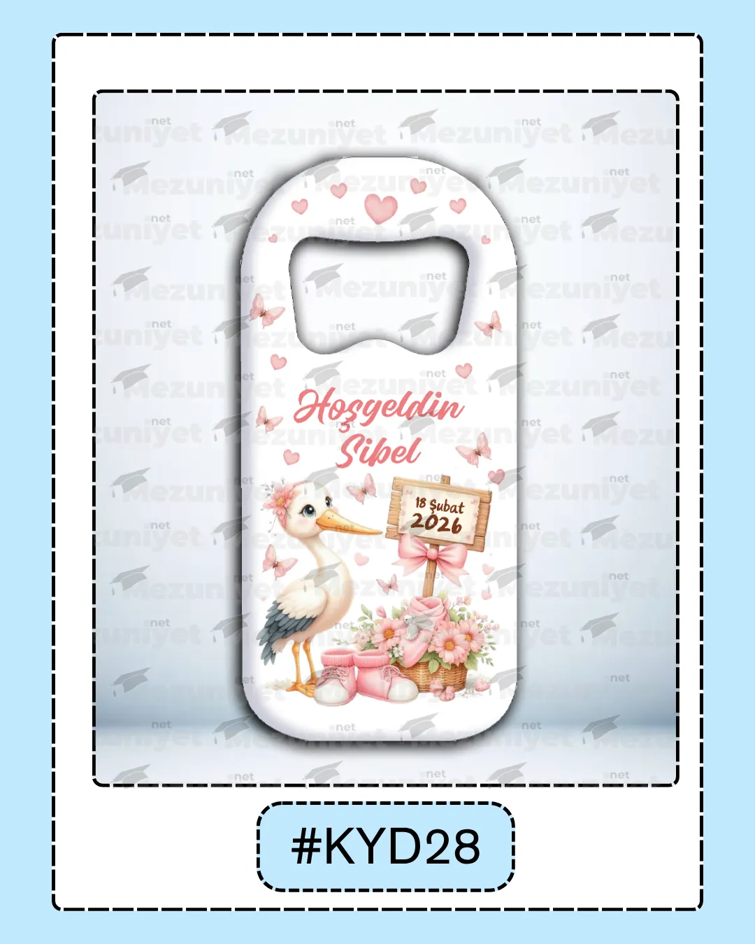 Kız Yeni Doğan Magnet Modeli - KYD28 - Mezuniyet.Net