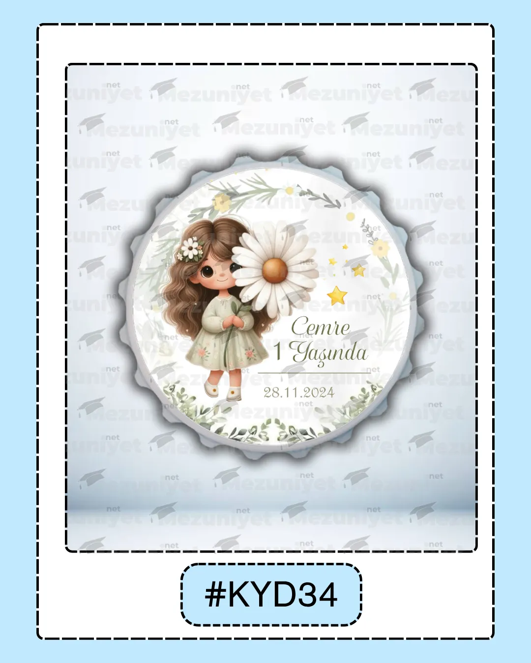 Kız Yeni Doğan Magnet Modeli - KYD34 - Mezuniyet.Net