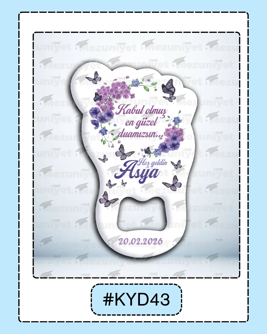Kız Yeni Doğan Magnet Modeli - KYD43 - Mezuniyet.Net
