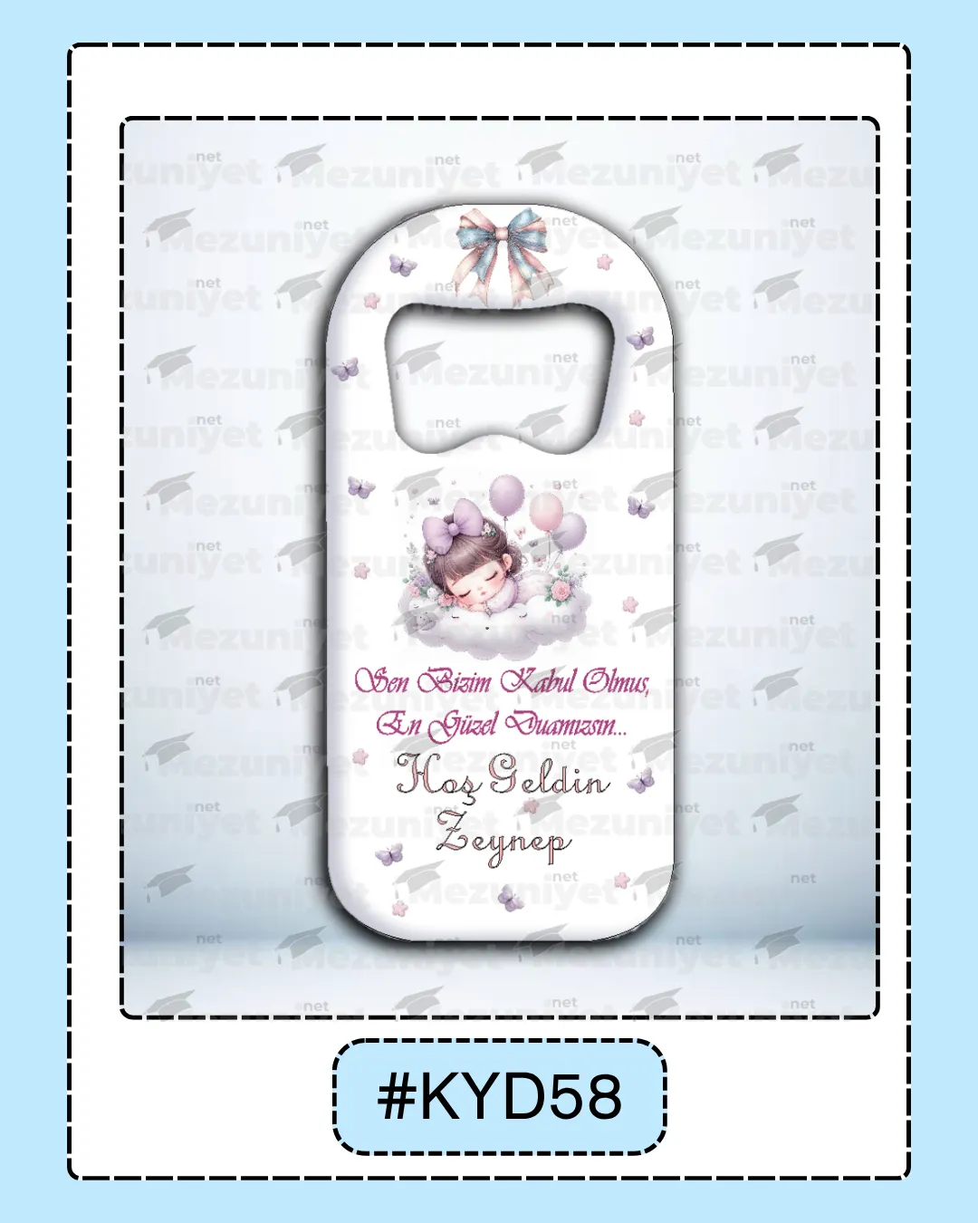 Kız Yeni Doğan Magnet Modeli - KYD58 - Mezuniyet.Net