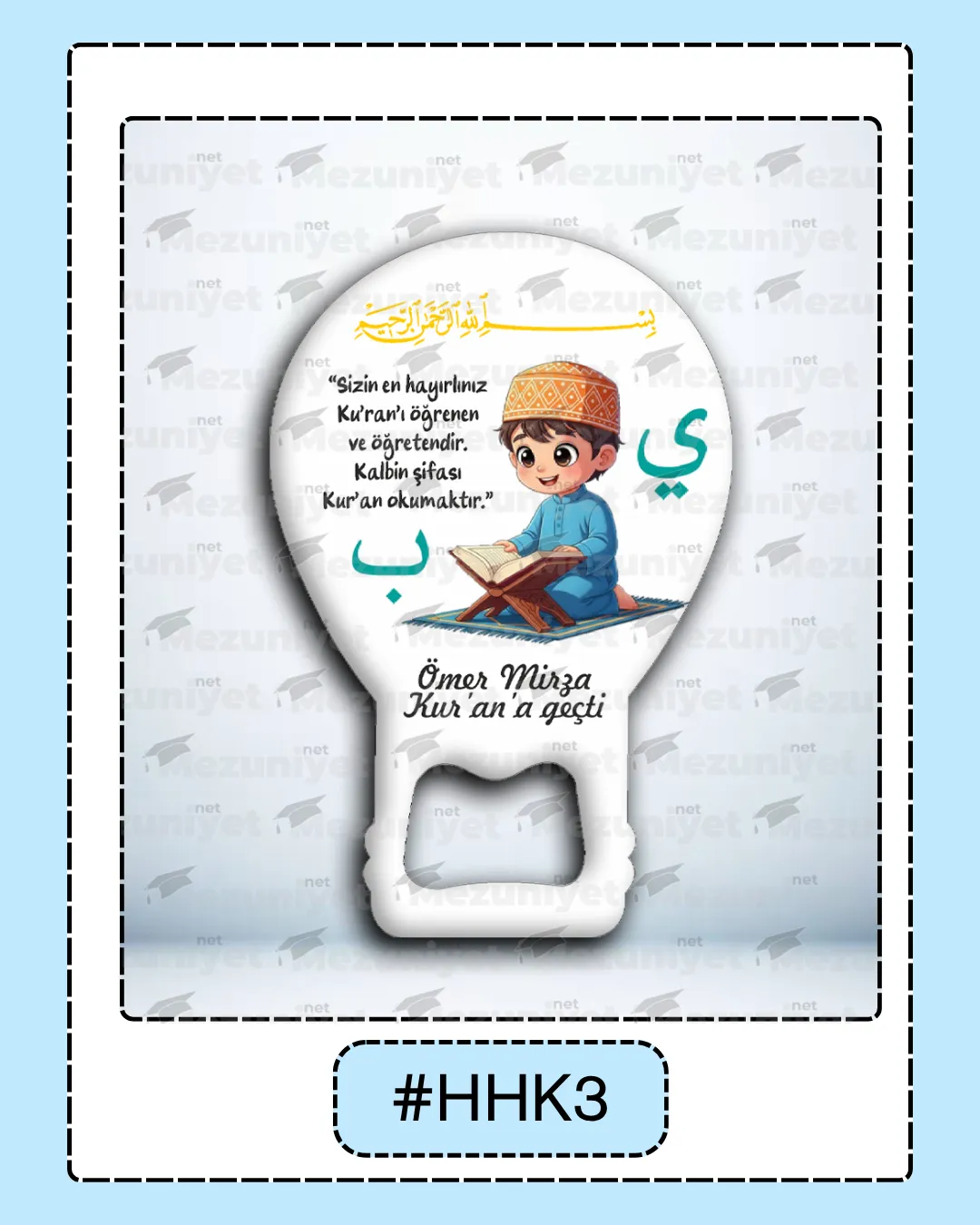 Kuran Okuma Hatırası Magnet - HHK3 - Mezuniyet.Net