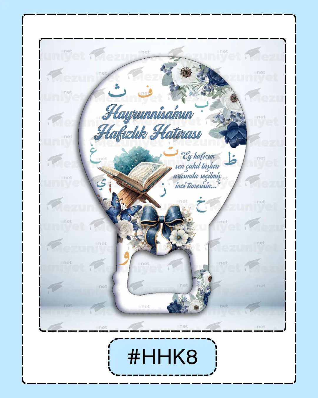 Kuran Okuma Hatırası Magnet - HHK8 - Mezuniyet.Net
