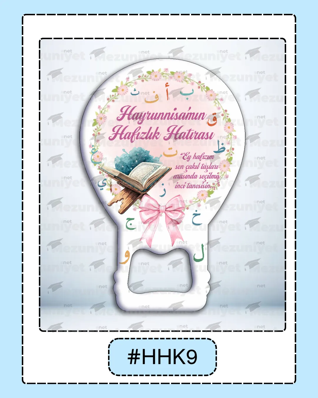 Kuran Okuma Hatırası Magnet - HHK9 - Mezuniyet.Net