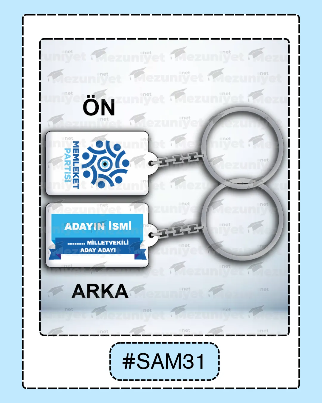 Seçim Promosyon Anahtarlıkları - SAM4 - Mezuniyet.Net