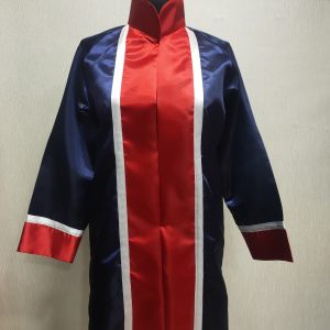 Lacivert Kırmızı - Beyaz Şeritli -Reglan Kol Cübbe